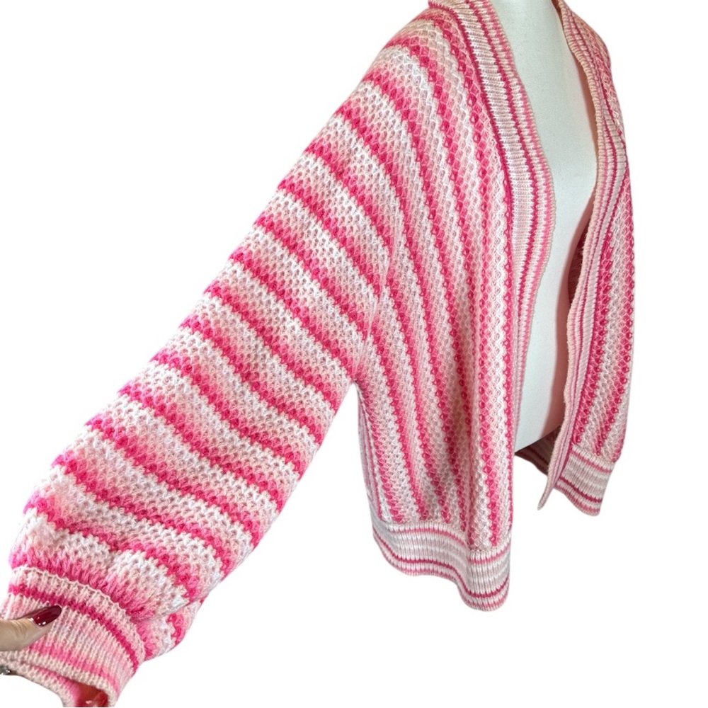 Grace + Karma Chic Pink Striped Women's Cardigan NWT - Picture 5 of 11